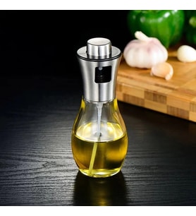Paslanmaz Çelik Başlıklı Cam Spray Yağdanlık