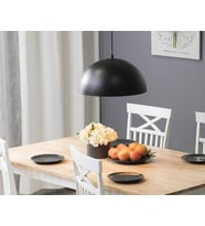 MYLİGHTS  VİNTAGE RUSTİK RETRO 40 CM METAL SARKIT  AVİZE  SİYAH  İÇİ BEYAZ