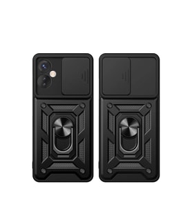 İnfinix Hot 30 5g Kılıf Pars Lens Yüzüklü Silikon - Yeşil