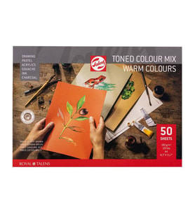 Talens Toned Colour Mix WARM Çok Amaçlı Sanatsal Blok 180 gr A4 50 yp 