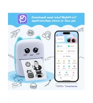 Taşınabilir Yazıcı, Mini Cep Kablosuz Termal Yazıcı Android iOS Akıllı Telefonlar için Uygun, BT Mürekkepsiz Baskı, Etiketler, Fişler, Fotoğraflar, Notlar, Öğrenme (5343)