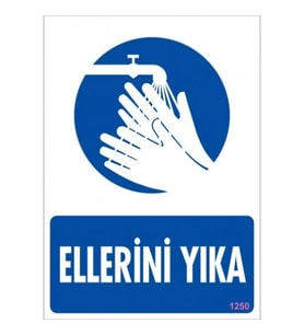 Pvc Levha quot;Ellerini Yıkaquot; 25*35 cm