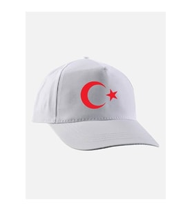 Ay Yıldız Baskılı Şapka - Ay Yıldızlı Şapka (Standart)