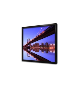 New York Gece Çerçeveli Mdf Tablo