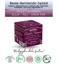 Violet Shimmer Lip-Cheek-Eye ‘Tint’ Doğal İçerikli Allık, Ruj, Göz Farı (Makyaj ve Cilt Bakımı)