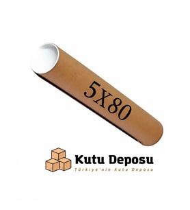 5x80 cm Kapaklı Silindir Postüp Rulo Gönderi Kutusu (5 ADET)