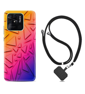Xiaomi Redmi Note 7 8 9 Pro 10 2022 10 Pro 10S Kılıf Boyun Askılı Silikon Üçgenler 1635