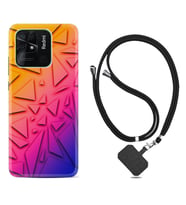 Xiaomi Redmi Note 7 8 9 Pro 10 2022 10 Pro 10S Kılıf Boyun Askılı Silikon Üçgenler 1635