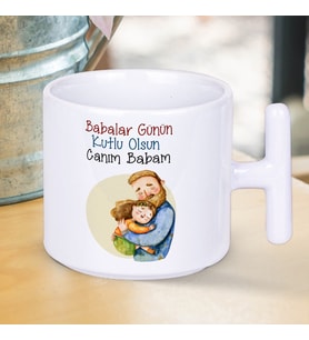Babalar Günün Kutlu Olsun Canım Babam Baskılı Babalar Gününe Özel Hediyelik T Kupa Bardak