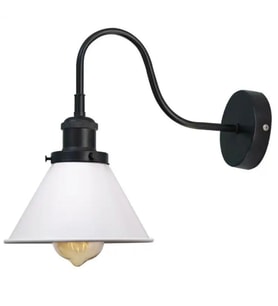 Rsylight Retro Siyah Beyaz Metal Modern Dekoratif Rustik Aplik