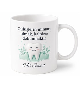 Diş Hekimi Dolgu Sağlıklı Diş Eti Beyaz Gülüş Kupa Bardak Hediye