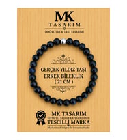 GERÇEK YILDIZ TAŞI ERKEK BİLEKLİK MK.8000.005 - RAHATLIK-DİNGİNLİK-ENERJİ- STRES BİLEKLİĞİ