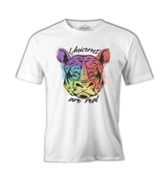 A Rhino with Unicorns Quote Beyaz Erkek Tshirt