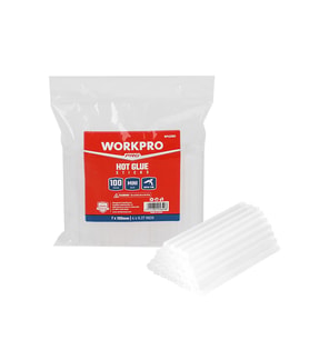 WORKPRO WP432001 7x100mm Sıcak Silikon Tabancası İçin 100 Adet Şeffaf Yedek Silikon/Mum