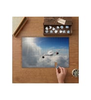 Bulutların Arasında Uçak Tasarımı 240 parça Ahşap Puzzle Ahşap Kutuda MP03850