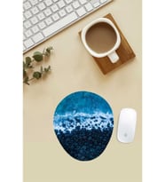 Dalga Ve Kayalıklar Desenli Bilek Destekli Mouse Pad