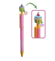 Cupcake Versatil Kalem Açık Pembe 1 Adet Pasta Kapkek Figürlü 0,7 Uçlu Kalem Hediye Kalem Sevimli Kalem
