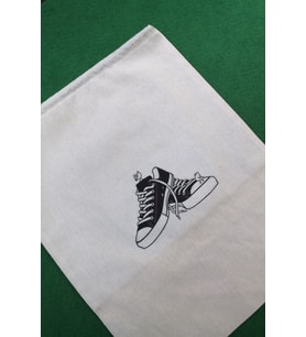 2 Adet Sport Shoes Baskılı Keten Ayakkabı Poşeti - Ayakkabı Düzenleyici