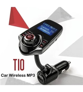 Oddity Yeni Nesil T10 WiFi Bluetooth Araç Kiti  USB Şarj, FM Transmitter ve Eller Serbest Konuşma
