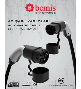Bemis Elektrikli Araç Şarj Kablosu 7 Metre - 3,7 kW- Çanta Hediye