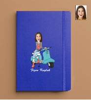 Kişiye Özel Kadın Model 13x21 Mavi Defter-53