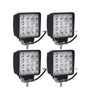 4 Adet 16 Led Off Road Kare Çalışma Lambası Sis Lambası Projektör Gündüz Farı 48 Watt