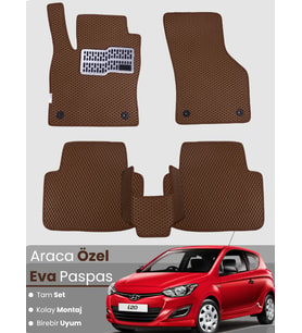 HYUNDAİ i20 (2008-2014) Uyumlu EVA Paspas Tam Set–Araca Özel,Kolay Montaj,Su Geçirmez