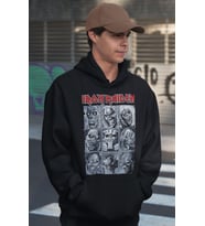 Iron Maiden Rock Metal Müzik Grubu Baskılı Unisex Oversize Hoodie