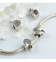 Kalp Kilit,Takantakana Worldshop, Pandora, Bileklik Uyumlu, Gümüş, Charm  (1Adet)