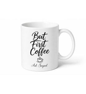 But First Coffee Baskılı Kahve Severlere Özel İngilizce Kupa Bardak Hediye