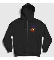 Presmono Unisex Siyah Frizzle Fry Primus Fermuarlı Kapüşonlu Sweatshirt 447433tt