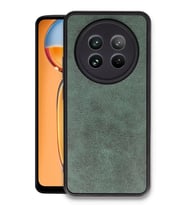 Newface Realme 12 5G Kılıf Aras Deri Kapak - Koyu Yeşil