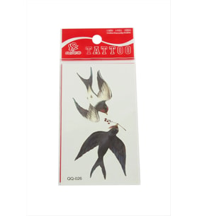 Kuş Tattoo Dövme Sticker (Beyaz)