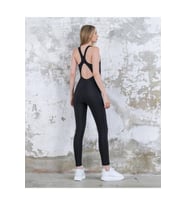 Siyah Fit Spor Tayt Tulum