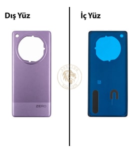 Infinix Zero 40 5G Mor Uyumlu Arka Kapak Arka Cam Batarya Pil Kapağı Lazer Kesim Back Cover