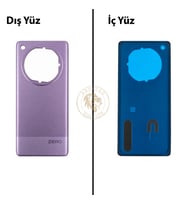 Infinix Zero 40 5G Mor Uyumlu Arka Kapak Arka Cam Batarya Pil Kapağı Lazer Kesim Back Cover