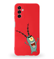 Samsung Galaxy M13 Uyumlu Lansman Kılıf Altı Kapalı İçi Kadife   Plankton Tasarımlı  Kapak (Şeffaf)