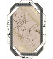 Eliana Home Baskılı, Yıkanabilir Kaymaz Taban Salon Halısı LNA1910-SD325 100x150 cm (Bej)