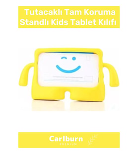 Özel Üretim Apple Samsung Uyumlu 11 Inç Yumuşak Dokulu Tutacaklı Tam Koruma Standlı Kids