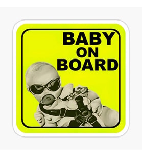 Baby On Board Arabada bebek var Oto Sticker Etiket 19CM md3
