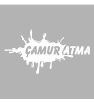 Çamur Atma Araba Sticker siyah 19x9 CM (Beyaz)