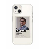 Iphone 14 Plus Uyumlu Tony Stark Robert Downey Desenli Şeffaf Telefon Kılıfı