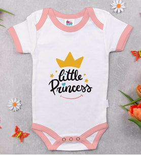 BK Kids Little Princess Tasarımlı Pembe Bebek Body Zıbın-1