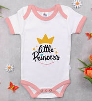 BK Kids Little Princess Tasarımlı Pembe Bebek Body Zıbın-1