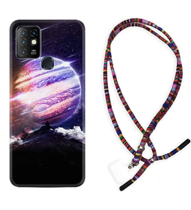 INFINIX Hot 8 9 10 11S Hot 10 Play 10T Kılıf Boyun Asklı Rasta Silikon Super Planet 1797
