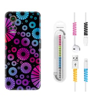 General Mobile GM 21 Pro GM 22 Pro Plus Kılıf Kablo Koruma Spiral Silikon Daireler 1751