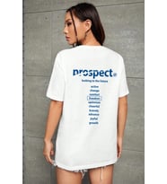 Unisex Prospect Baskılı Tasarım Tshirt (Beyaz)