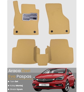 OPEL ASTRA K HATCHBACK (2015-2021) Uyumlu EVA Paspas Tam Set–Araca Özel,Kolay Montaj