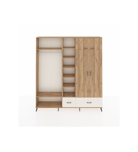Arges Dolap 12 Raflı 2 Çekmeceli 2 Askılı 220x30x243 Çam-Çam/Aytaşı