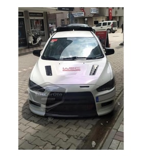 Mitsubishi Lancer 2008-2013 Uyumlu Batman Yarasa Ayna Kapağı Piano Black ABS Plastik